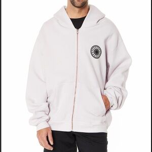 Soul Cycle Hoodie - light gray 100% cotton full zip